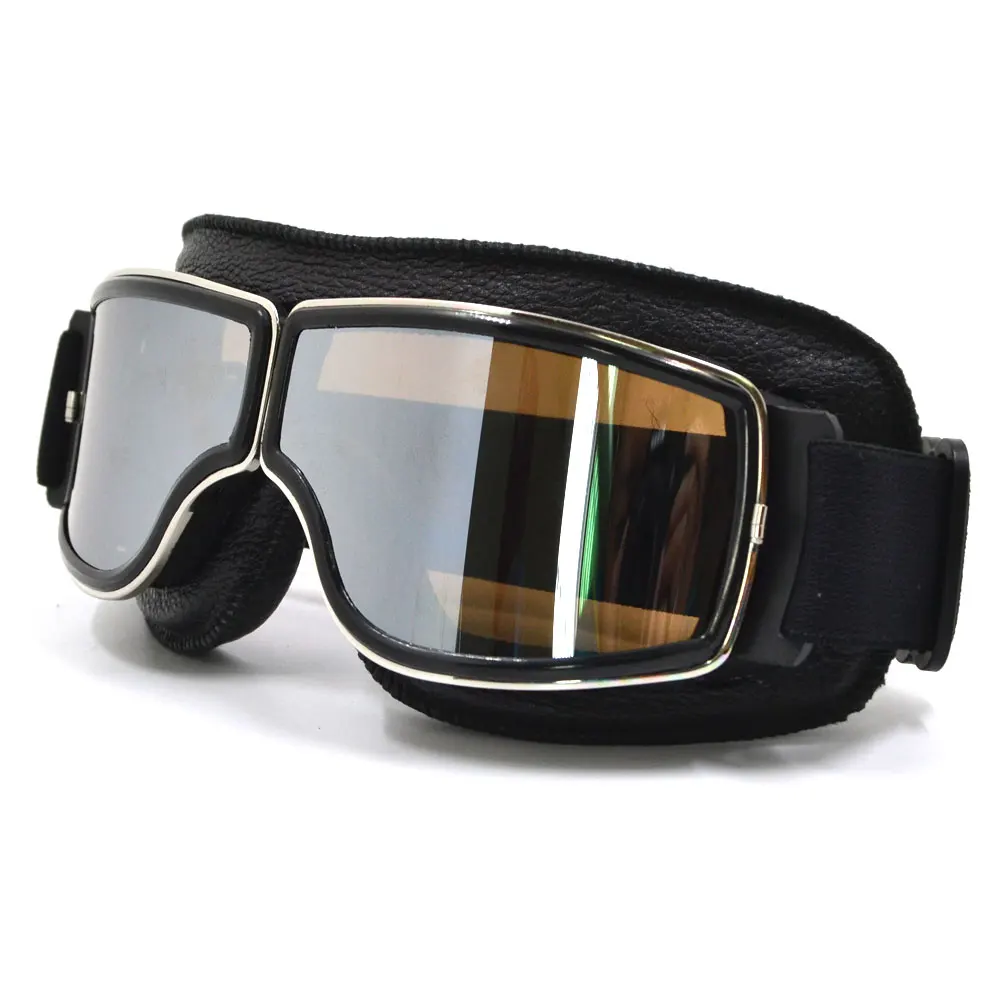 Для Harley style Gafas винтажные мотоциклетные MX очки кожаные Пилот Мотоцикл Скутер байкер очки Ретро шлем очки питбайк