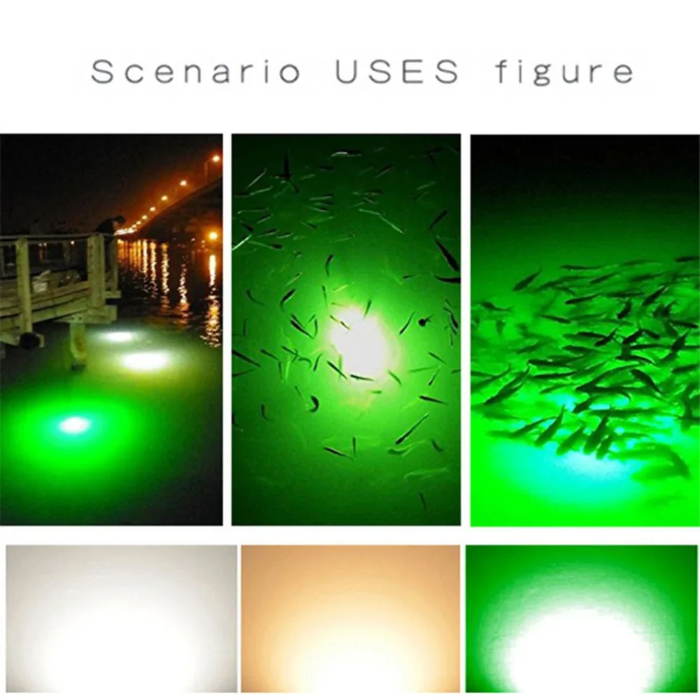 

12V 30W LED Fishing Light Deep Drop Underwater Fishing Lures Light Waterproof Fish Attractor Prawn Squid Fishing Bait Lights New