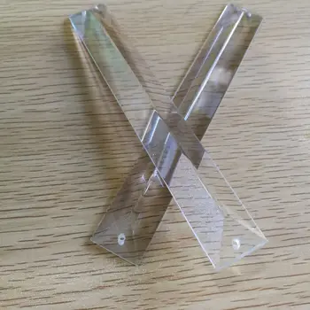 

22X150mm 10units clear window ornament optical glass prism pendent 2 holes accessories for chandeliers
