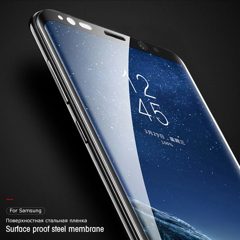 3D полностью изогнутое закаленное стекло для samsung Galaxy S9 S8 Plus Note 8 S7 S6 Edge Plus Note8, Защитная пленка для передней крышки экрана