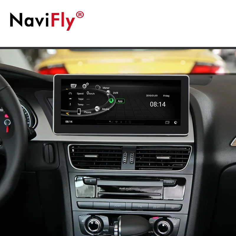 NaviFly 10,2" Автомобильный мультимедийный плеер для автомобиля Audi A4 A5 2009 2010 2011 2012 2013 Android gps навигация Авто 4 аппарат не привязан к оператору сотовой связи