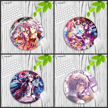 

Mairuige Hot Sales Anime Game No Life Silicone Pad to Mouse Game Size for 20X20CM 22X22CM Round Rubber Mousemats