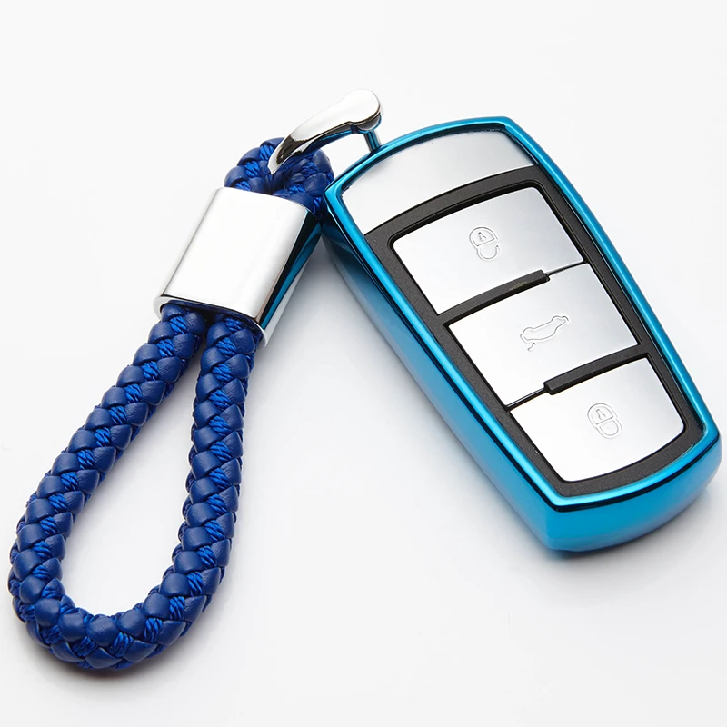 

KUKAKEY TPU Protection Car Key Fob Cover Case Skin for VW Volkswagen CC Magotan Passat B6 B7 Car Styling Accessories