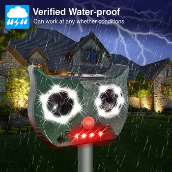 

New Outdoor Ultrasonic Solar Pest Repeller Animal Pest Mouse Repeller Garden Bird Cat Dog Fox Repellent Keep Animals Away