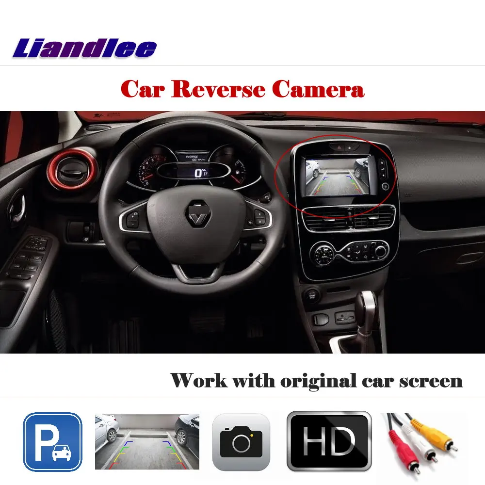 Liandlee Auto Reverse Rear Camera For Renault Clio IV 2012~2018 / HD CCD Back Parking Camera Work with Car Factory Screen