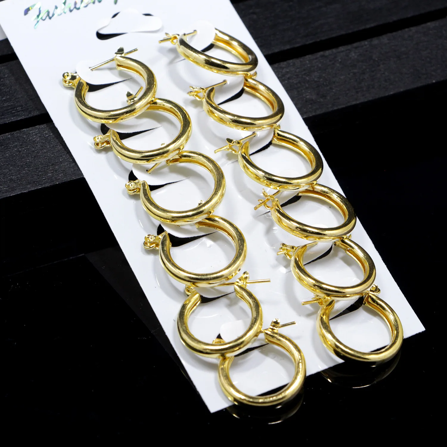 

6pair/Set Simple Metal Gold Silver Color Samll Size Circle Hoop Earrings For Women Girl Gift Fashion Jewelry Brinco new 2019