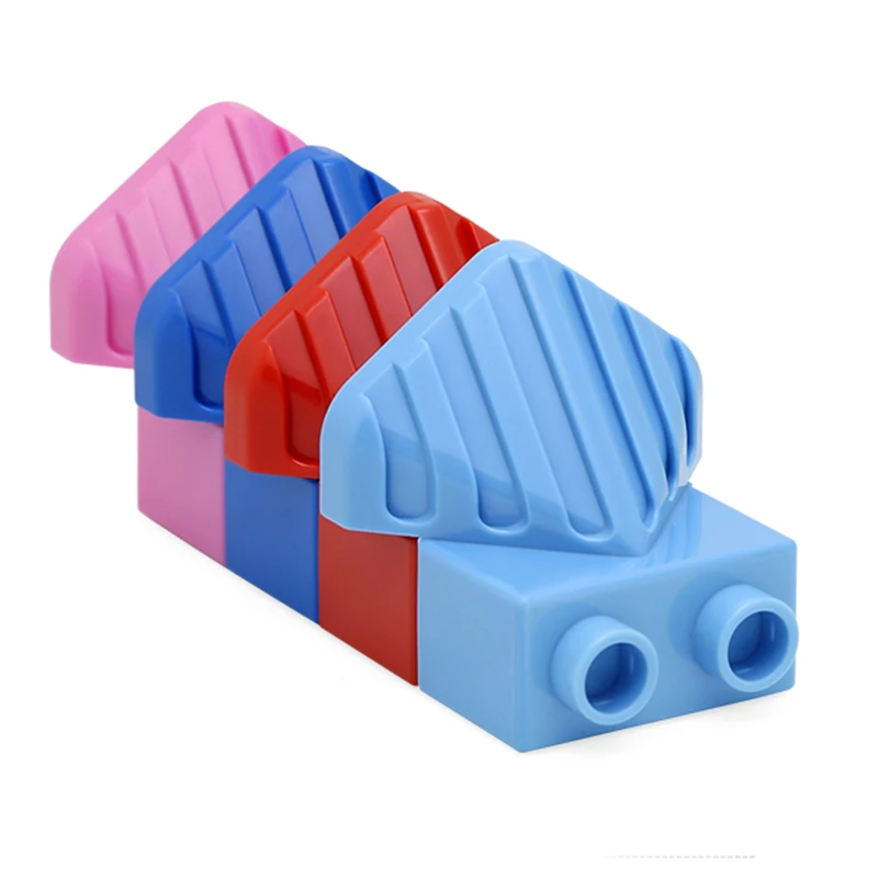 DIY Big Size Railway Cross Train Track Building Blocks Compatible Duploe Classic Car Accessories Sets Bricks Parts Toys for children (5)