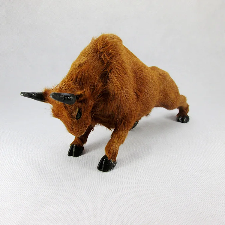 creative simulation bull toy imitate yellow cattle doll gift about