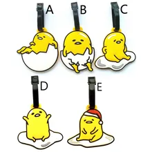 Новое поступление красивая бирка для багажа милый Gudetama силиконовый чемодан этикетка мультфильм ID/адрес написать аксессуары для путешествий прибл. Высота каблука 10 см
