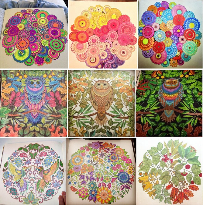Secret Garden An Inky Treasure Hunt And Coloring Book For Children Adult Relieve Stress Painting Drawing English In Books From Office School Supplies