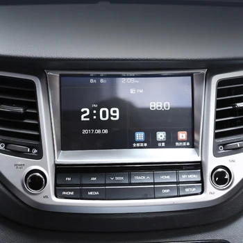 

1pcs ABS Car Center Centrel Navigation Panel frame Cover Trim Car Accessories Decorative Frame For Hyundai Tucson 2017 2018