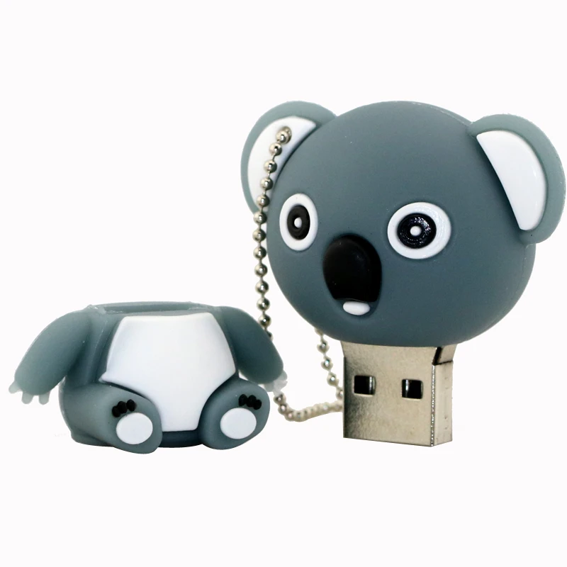 Милый флеш-накопитель Koala, мультяшный USB накопитель, 128 ГБ, 64 ГБ, 32 ГБ, 16 ГБ, 8 ГБ, флеш-память, USB флеш-накопитель, флеш-накопитель, подарки для девочек