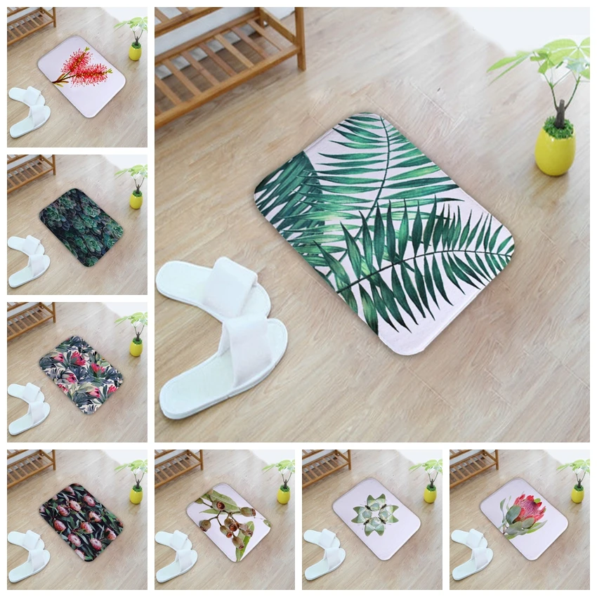

40*60cm Entrance Indoor Coral Fleece Non-slip Floor Mat Doormat