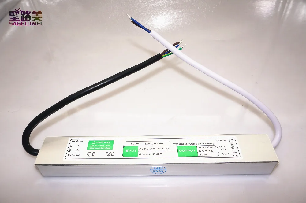 

2017 Top Fashion Sale Best Price 1pcs Waterproof Electronic Led Driver 12v 30w 2.5a Switching Power Supply Strip Light Ac/dc