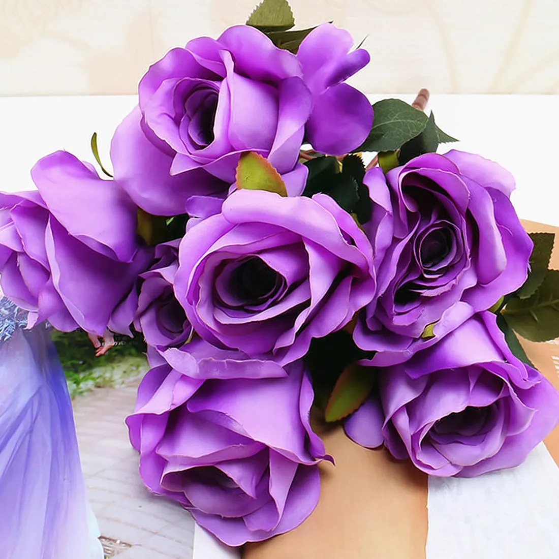 Гостиная украшения цветы 7 главы французская роза цветочный букет поддельные организовать стол Daisy Декор Шелковый Искусственные цветы