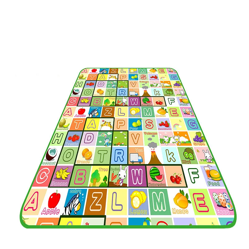 Baby Crawling Mat Fruit Letters and Happy Farm Child Beach Mat Toy Play Outdoor Mat Carpet Game