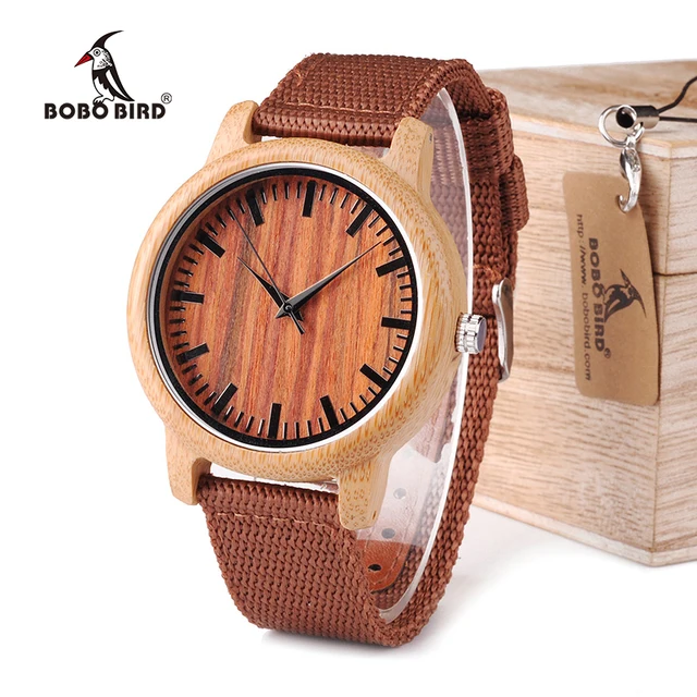 Bobo pássaro wd10 dos homens de luxo topo design da marca relógio de pulso de madeira dos homens relógios de designer de luxo bambu caixa de presente aceitar oem