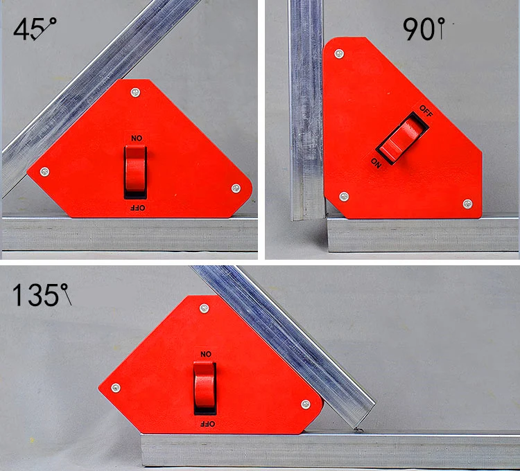 35LBS 55LBS сильный одиночный переключатель Неодимовый сварочный магнит держатель вкл/выкл Магнитный фиксатор/магнит квадратный 45 90 135 градусов