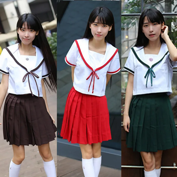 Девушки с короткими рукавами Школьная Униформа леди матрос школьная Униформа s пользовательские японского серии сращивания воротник