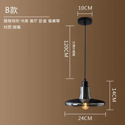 Винтажный стеклянный подвесной светильник s Лофт Декор led один подвесной светильник столовая американский стиль подвесной светильник ZDD0003