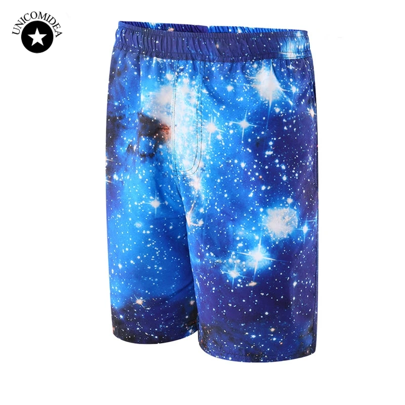 Мужские пляжные шорты быстросохнущая повседневная одежда 3d Galaxy Шорты с принтом Homme верхняя одежда шорты мужские модные короткие брюки