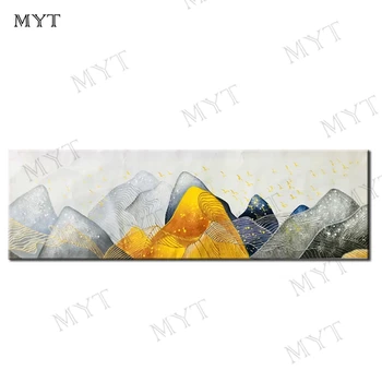 

MYT Beautiful Hills Original Hand Painted Modern Canvas Modern Wall Art Picture Home Decor Oil Painting On Canvas For Bedroom
