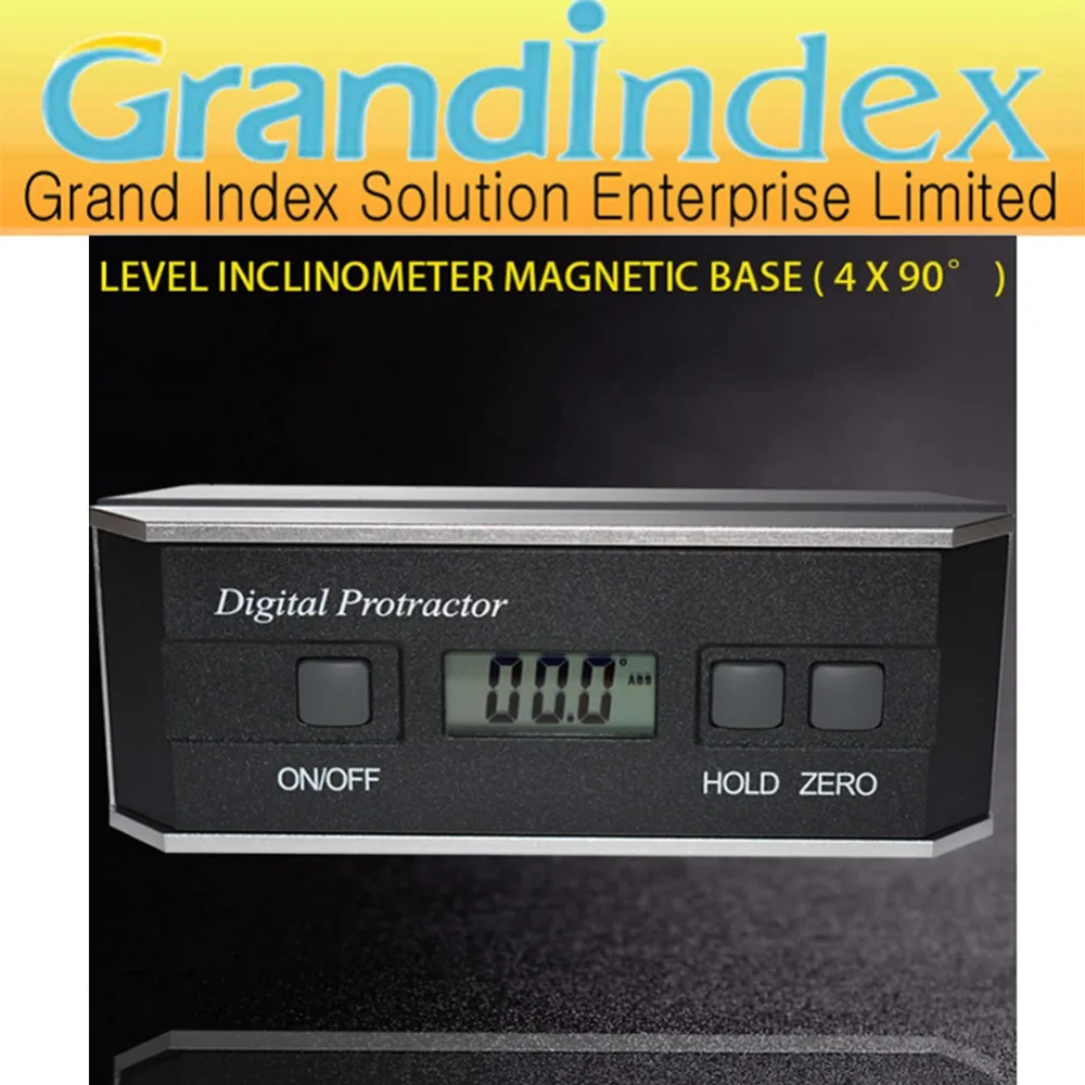 3 IN 1 Digital Protractor Angle Finder 4X90 degree Inclinometer Built