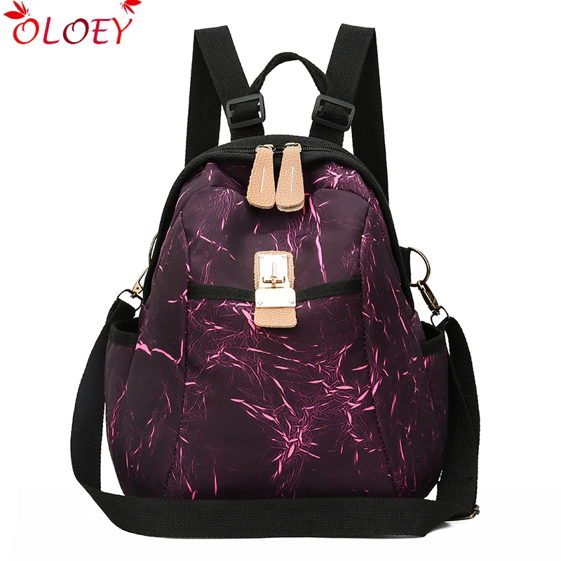 

OLOEY Firework Backpack Female Printing School Backpacks for Girls Waterproof Nylon Backpack Large Capacity Travel Mochila New