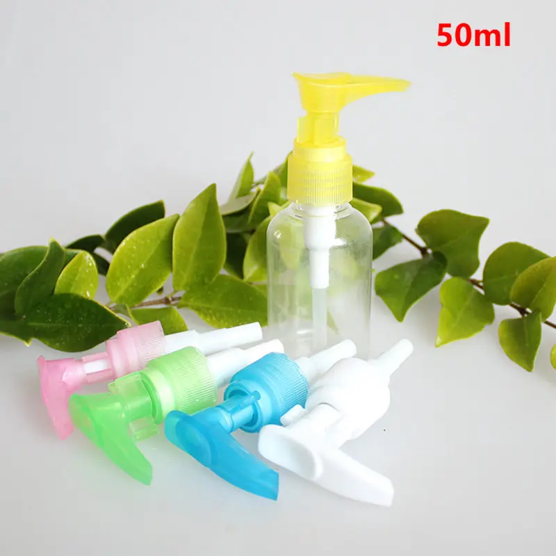 50pcs/Lot Hot Pump 50ml CC Portable Transparent Perfume Atomizer Hydrating Spray Bottle Makeup Tools PET Empty Cosmetic Vials | Красота и