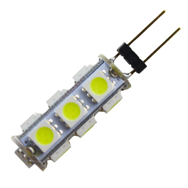 

4pieces White G4 13 SMD LED 5050 DC 12V RV Marine Boat Camper Light Bulb Lamps