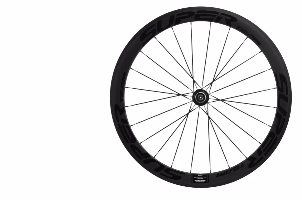 Clearance SUPERTEAM 50mm Clincher/Tubular Carbon Wheelset Road Bicycle Wheel Carbon Bike wheels 4