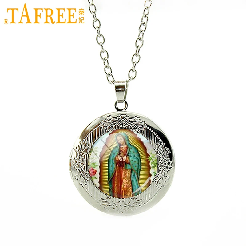 TAFREE Our Lady of кулон Гваделупа Virgin Mary религиозный католический стеклянный с