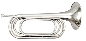 

F key Bugle Horn in Nickel plated Brass Body with Box Brass Musical instruments professional