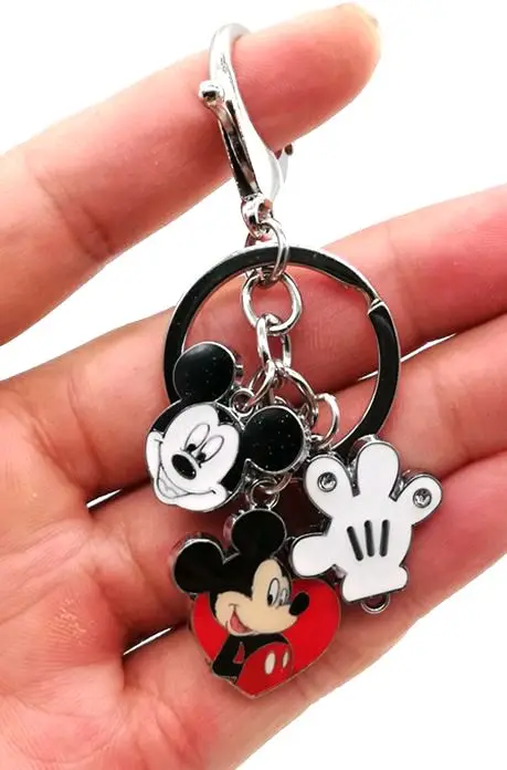 

New 1 pcs cartoon mickey hand Keychain Jewelry Accessories Key Chains Pendant Gifts Favors