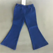 En Stock haute qualité 2016 printemps bébé filles nouvelle mode mer Leg Denim pantalons Vintage évasée pantalons Cool bébé enfants vêtements