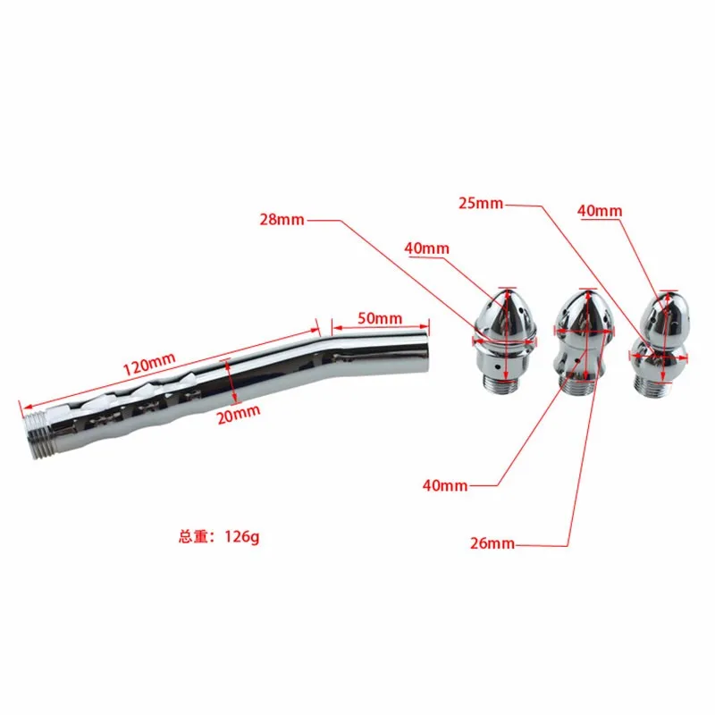 Биде Смесители бросился Анальный Душ очистка клизмы с 3 вида стилей Головкой Штекер клизмы металлический анальный очиститель