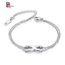 Chengxun Infinity Bracelet Endless Love Charm Adjustable Chain BFF Gift Chengxun Infinity Bracelet Endless Love Charm Adjustable Chain BFF Gift