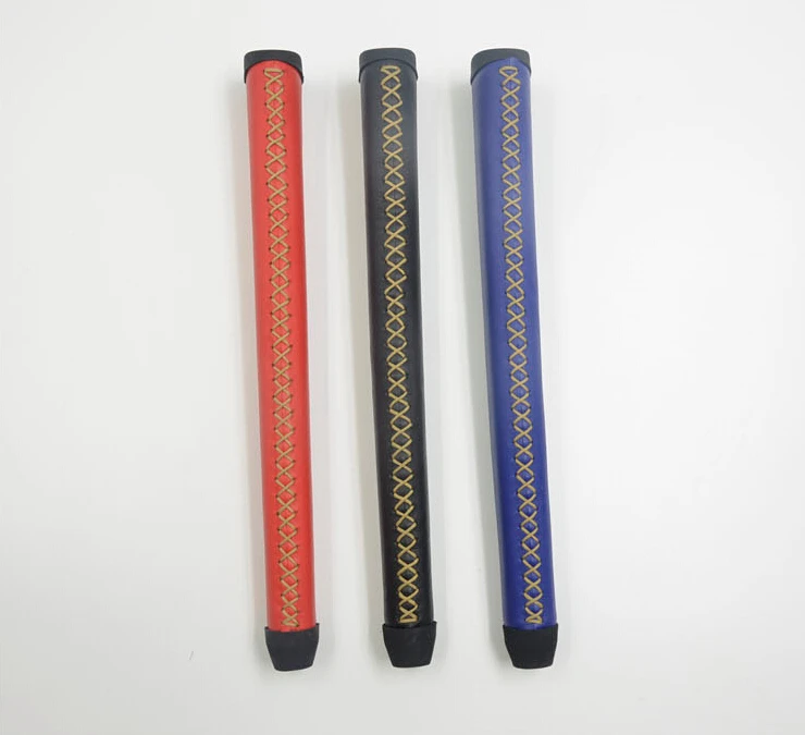 3 EA ручная вышивка цветной воловья натуральная кожа рукоятки для коротких клюшек для гольфа