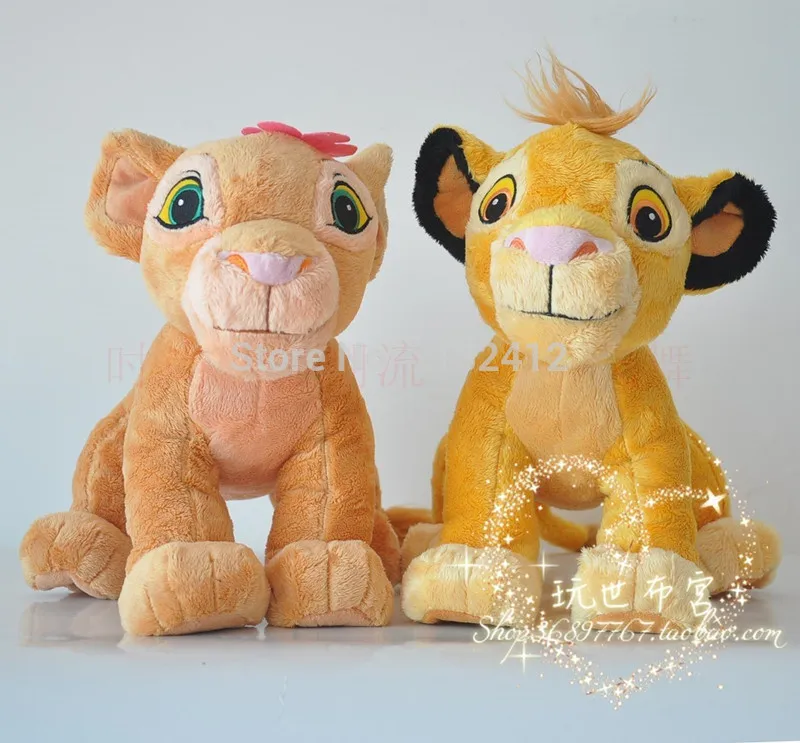 Король Лев Simba и Nala плюшевые игрушки мягкие животные 35 см 14 ''детские игрушки для детей Подарки