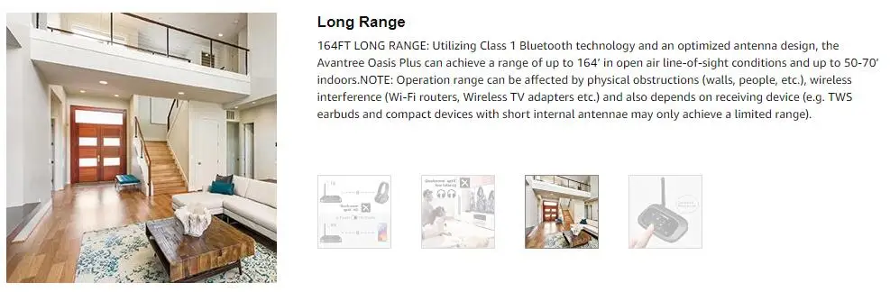 Avantree aptX HD Bluetooth передатчик большого диапазона для ТВ аудио, беспроводной передатчик и приемник, обход и Bluetooth работа