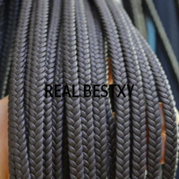 

REAL BESTXY 5m/lot 5x2mm super fiber brown leather cords for bracelets making braided braided leather cords leather strips