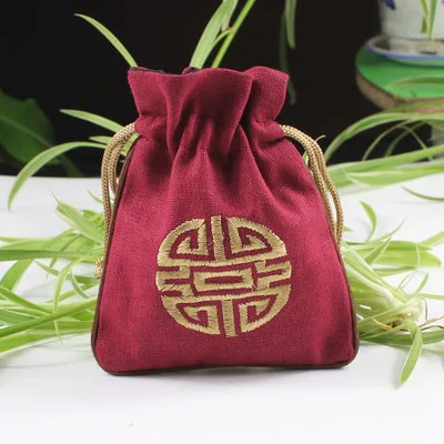C088 хлопковые джутовые мешочки для замены ювелирных изделий китайский год фу сумки 10 шт много разных цветов