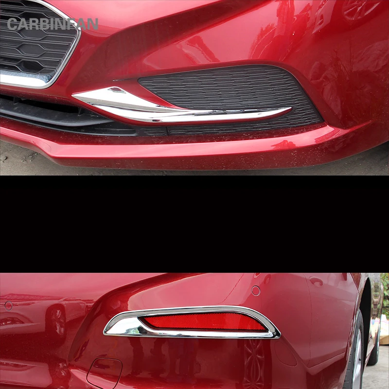 

Fog lamp Cover Trim Front + Rear Fog Light ABS chrome Trim Auto Car Stylings car sticker For chevrolet Cruze 2017 2018 P405