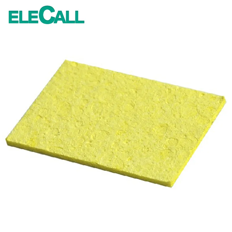 

ELECALL 50pcs/Set High Temperature Enduring Square Shape Electric Welding Soldering Iron Cleaning Sponge Yellow Hot New Arrival
