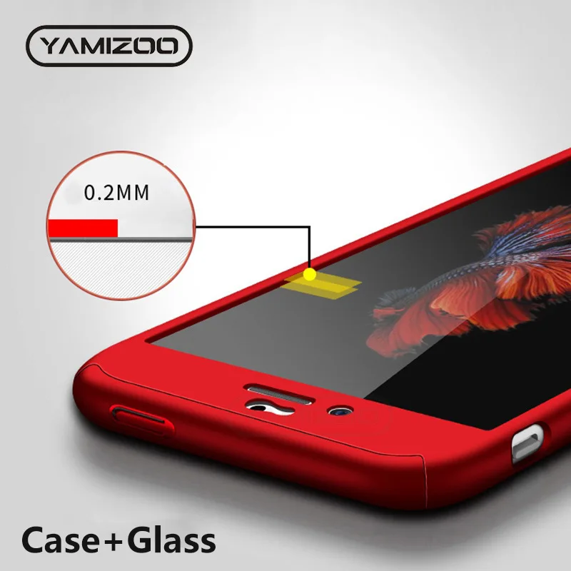 

YAMIZOO 5 Case For iPhone 5s With Glass Coque se Phone Cases Shockproof 360 Full Body Hard Back Cover For iPhone 5s Case Cover 5