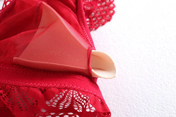 CINOON Sexy Lingerie Set Beautiful back brassiere Front Button Women underwear New bra and panties set Women Embroidery Lingerie (22)