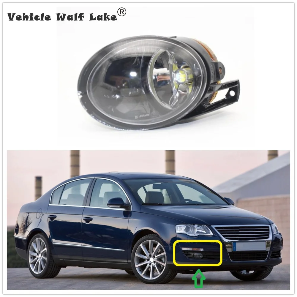 

Right LED Fog Light For VW Passat B6 3C 2006 2007 2008 2009 2010 2011 Car-styling Front Fog Light Fog Lamp With LED Bulbs