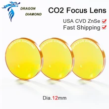 США ZnSe Co2 Лазерная линза 12 мм диаметр 38,1 мм 50,8 мм 63,5 мм 1,5 2 2,5 дюйма фокусное расстояние для лазерной резки мини лазер DIY