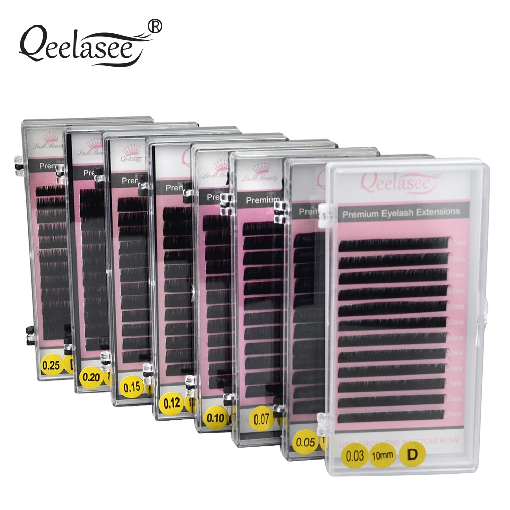 

20 Trays 0.07 Volume Natural False Mink Eyelash Extensions Professional Individual Eye Lash Mix Wholesale Cheap Factory Price