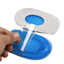 1 пара синих мягких силиконовых подушечек для ног с тканевой стелькой для поддержки пятки, удобные ортопедические стельки для обуви, инструмент для ухода за ногами